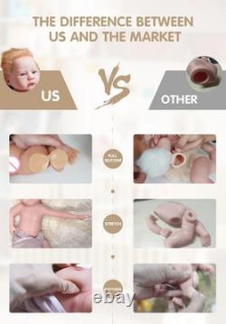 19 Full Body Silicone Reborn Baby Boy Doll 7.16lb Realistic for Kids Age 3+