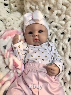 19 Full Silicone Reborn Baby Girl Newborn 7 Lbs Life Like Doll Soft Floppy Gift