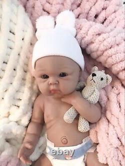 19 Full Silicone Reborn Baby Girl Newborn 7 Lbs Life Like Doll Soft Floppy Gift