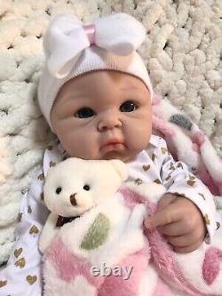 19 Full Silicone Reborn Baby Girl Newborn 7 Lbs Life Like Doll Soft Floppy Gift