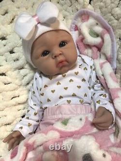 19 Full Silicone Reborn Baby Girl Newborn 7 Lbs Life Like Doll Soft Floppy Gift