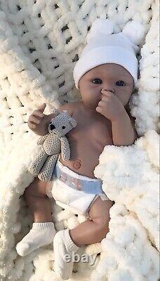 19 Full Silicone Reborn Baby Girl Newborn 7 Lbs Life Like Doll Soft Floppy Gift