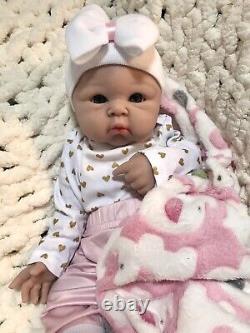 19 Full Silicone Reborn Baby Girl Newborn 7 Lbs Life Like Doll Soft Floppy Gift