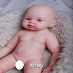 19 Inch Reborn Baby Doll Silicone Full Body Boy Realistic Newborn Doll, Gift Toy