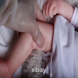 19 Inch Reborn Baby Doll Silicone Full Body Boy Realistic Newborn Doll, Gift Toy