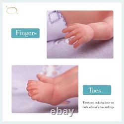 19 Inch Reborn Baby Doll Silicone Full Body Boy Realistic Newborn Doll, Gift Toy