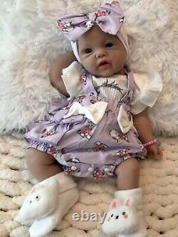 19 Inch Silicon Reborn Baby Girl Doll 7 Lbs Soft Newborn Floppy Lifelike Squishy