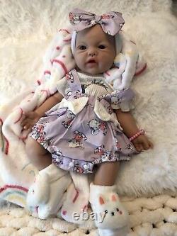 19 Inch Silicon Reborn Baby Girl Doll 7 Lbs Soft Newborn Floppy Lifelike Squishy