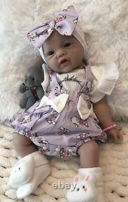 19 Inch Silicon Reborn Baby Girl Doll 7 Lbs Soft Newborn Floppy Lifelike Squishy