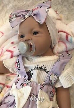 19 Inch Silicon Reborn Baby Girl Doll 7 Lbs Soft Newborn Floppy Lifelike Squishy