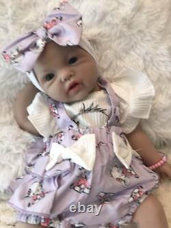 19 Inch Silicon Reborn Baby Girl Doll 7 Lbs Soft Newborn Floppy Lifelike Squishy