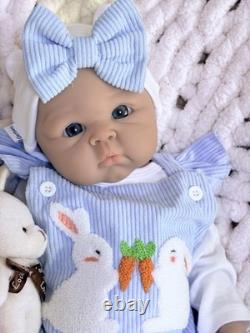 19 Lifelike 7 lbs Full Silicone Reborn Baby Girl Doll Floppy Squishy Newborn