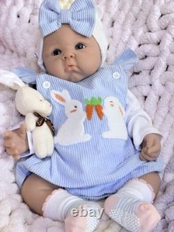 19 Lifelike 7 lbs Full Silicone Reborn Baby Girl Doll Floppy Squishy Newborn