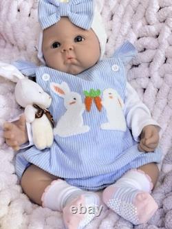 19 Lifelike 7 lbs Full Silicone Reborn Baby Girl Doll Floppy Squishy Newborn