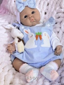 19 Lifelike 7 lbs Full Silicone Reborn Baby Girl Doll Floppy Squishy Newborn