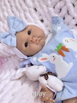 19 Lifelike 7 lbs Full Silicone Reborn Baby Girl Doll Floppy Squishy Newborn