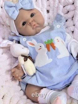 19 Lifelike 7 lbs Full Silicone Reborn Baby Girl Doll Floppy Squishy Newborn