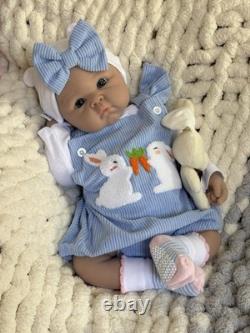 19 Lifelike 7 lbs Full Silicone Reborn Baby Girl Doll Floppy Squishy Newborn