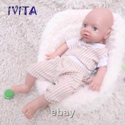 19''Lifelike Newborn Boy Doll Soft Full Body Silicone Reborn Baby Real Touch