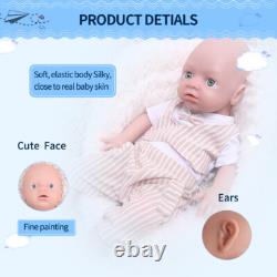19''Lifelike Newborn Boy Doll Soft Full Body Silicone Reborn Baby Real Touch