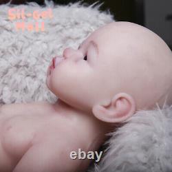 19 Lifelike Reborn Baby Dolls Open Eyes Newborn Boy Handmake Silicone Baby Doll