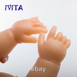 19'' Lovely Sleeping Baby Girl Full Body Waterproof Silicone Reborn Doll Xmas
