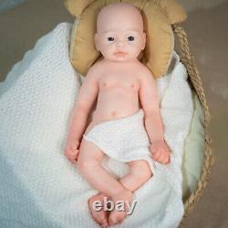 19 Newborn Boy Handmake Silicone Reborn Baby Dolls Open Eyes Doll Xmas Gifts
