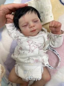 19 Reborn Baby Doll Hand-Rooted Hair Lifelike Weighted Pascale Newborn Boy Girl