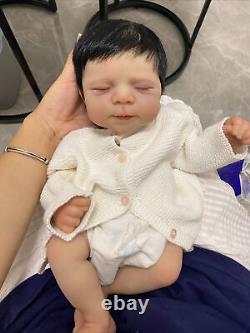 19 Reborn Baby Doll Hand-Rooted Hair Lifelike Weighted Pascale Newborn Boy Girl