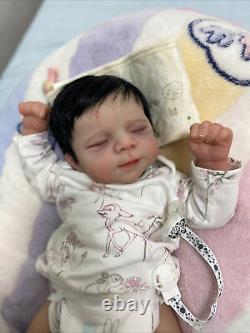 19 Reborn Baby Doll Hand-Rooted Hair Lifelike Weighted Pascale Newborn Boy Girl