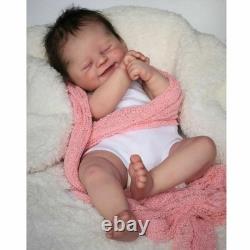 19 Reborn Baby Dolls Finished Doll Newborn Sleeping Girl Doll Handmade 3D Skin