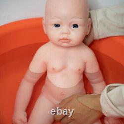19 Reborn Baby Dolls Newborn Baby Full Platinum Silicone Doll Unpainted Playset