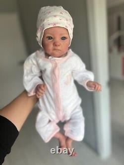 19 Reborn Baby Dolls Soft Body Toddler Newborn 1500 grams Doll Handmade Used