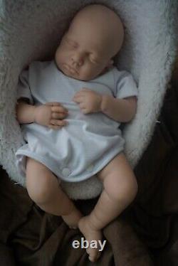 19 Soft Silicone Reborn Baby Boy Unpainted Doll kit loulou Lifelike 18inch