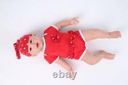 19 Solid Silicone Reborn Baby Girl Dolls Newborn Lifelike Realistic Doll Gifts
