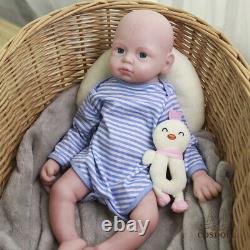 19 inch Full Silicone Reborn Newborn Baby Doll Lifelike Platinum Silicone Doll