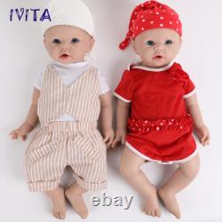 19Cute Boy or Girl Reborn Baby Doll Full Body Silicone Real Touch Xmas Gifts