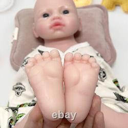 19Handmade Full Body Silicone Lifelike Reborn Baby Doll Infant Pretty Baby Boy