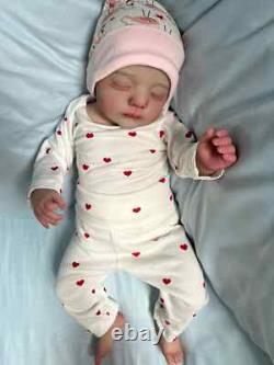 19In Artist Painted Reborn Doll Soft Cloth Body Finished Newborn Baby Doll Gift