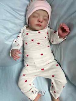 19In Artist Painted Reborn Doll Soft Cloth Body Finished Newborn Baby Doll Gift