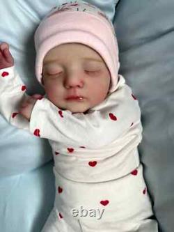 19In Artist Painted Reborn Doll Soft Cloth Body Finished Newborn Baby Doll Gift