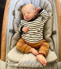 19In Sleeping Real Reborn Baby Dolls Lifelike Newborn Full Body Silicone Doll