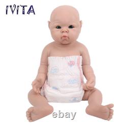 19Lifelike Cute Chubby Baby Girl Full Silicone Infant Waterproof Doll Xmas Gift