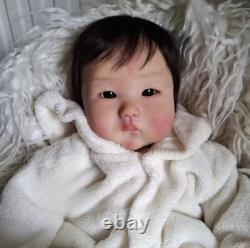 19in Assembled Realistic Reborn Doll Newborn Baby Boy Girl Rooted Hair Toy Gifts