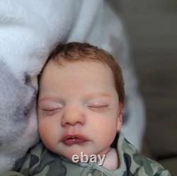 19in Finished Realistic Reborn Baby Doll Newborn Boy Girl Rooted Mohair Toy Gift
