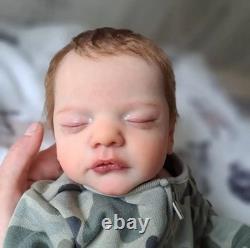 19in Finished Realistic Reborn Baby Doll Newborn Boy Girl Rooted Mohair Toy Gift