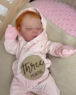 19in Finished Reborn Baby Doll Realistic Newborn Boy Girl Hand-Rooted Mohair Toy