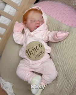 19in Finished Reborn Baby Doll Realistic Newborn Boy Girl Hand-Rooted Mohair Toy