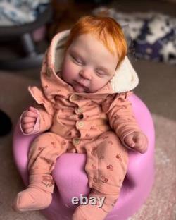 19in Finished Reborn Baby Doll Realistic Newborn Boy Girl Hand-Rooted Mohair Toy