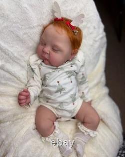 19in Finished Reborn Baby Doll Realistic Newborn Boy Girl Hand-Rooted Mohair Toy